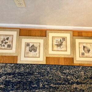 BOTANICAL LEAF PRINTS (FOUR )